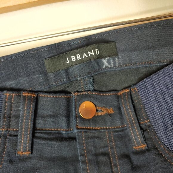 NWT J Brand Jeans Mama Maternity Jeans Fleeting Side Panel J Skinny Dark Blue - Picture 3 of 7